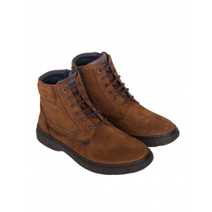 Botines Casual Cordones Marrones FLUCHOS