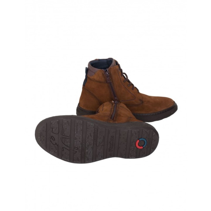 Botines Casual Cordones Marrones FLUCHOS