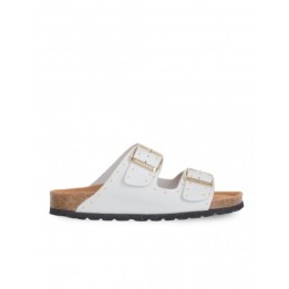 AUTENTI Sandalias Bio Hebillas Tachuelas Blancas