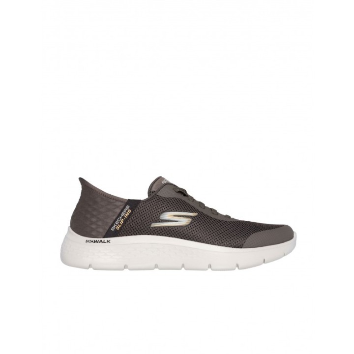 Zapatillas SKECHERS Slip Ins Go Walk Flex Hands Up Marrones