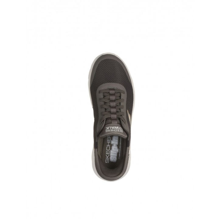 Zapatillas SKECHERS Slip Ins Go Walk Flex Hands Up Marrones