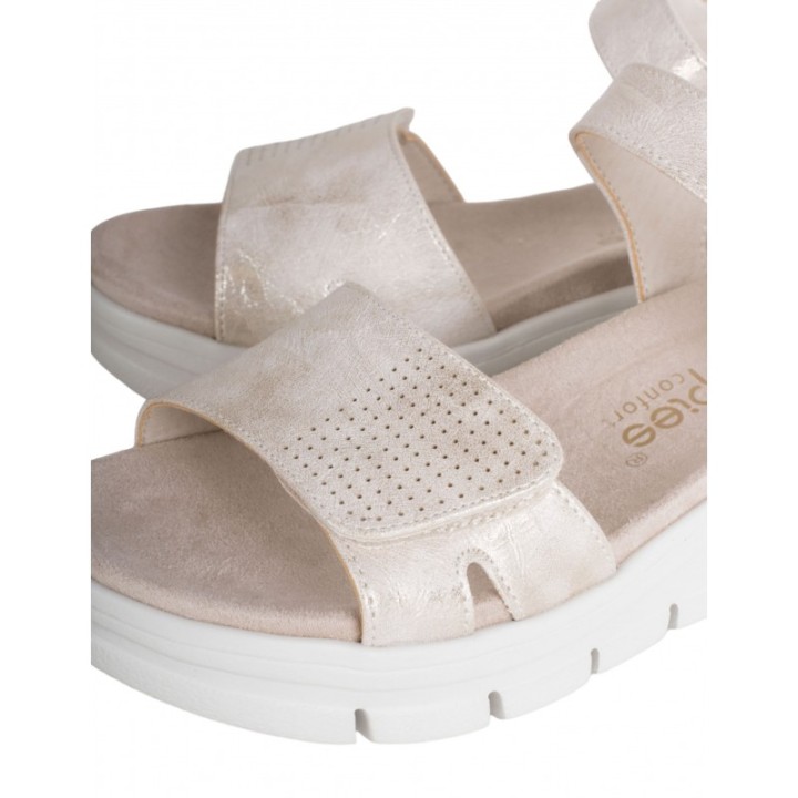 Sandalias Cuna Velcro Metalizadas AMARPIES