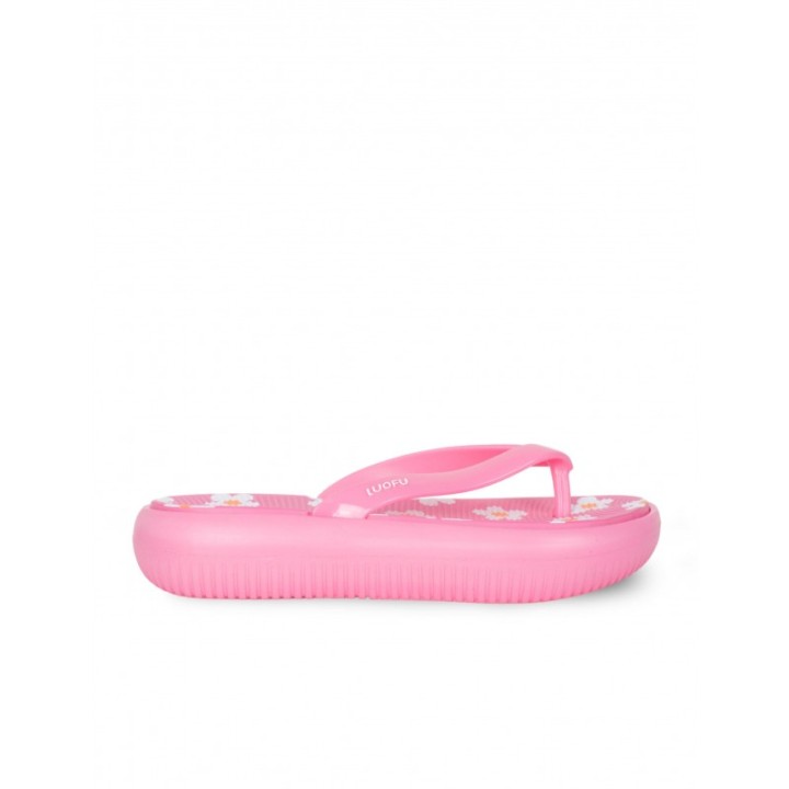 Chanclas Plataforma Rosas Margaritas