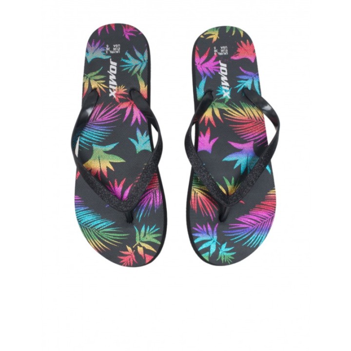 Chanclas Dedo Estampadas Negras