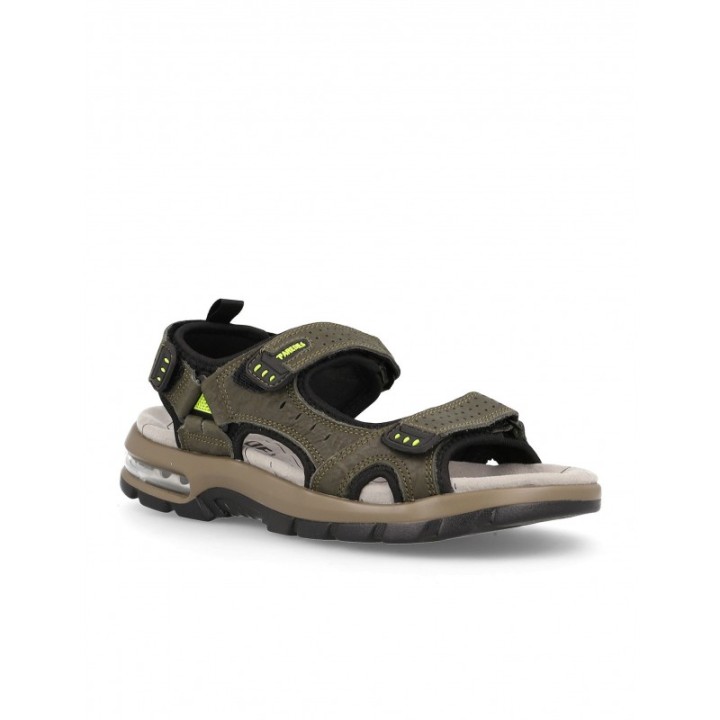 Sandalias Trekking Piel Verdes Hombre PAREDES