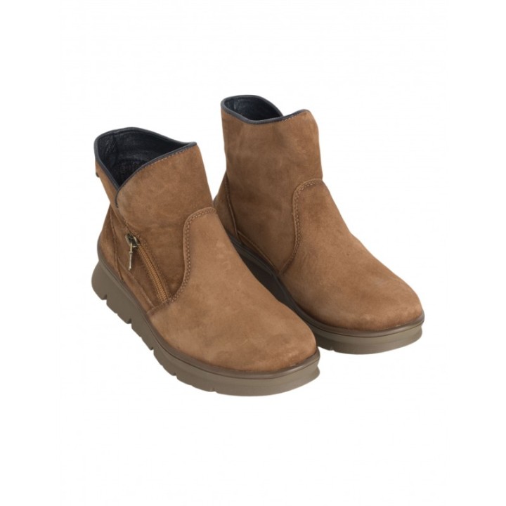 Botines Impermeables Marrones Cremallera