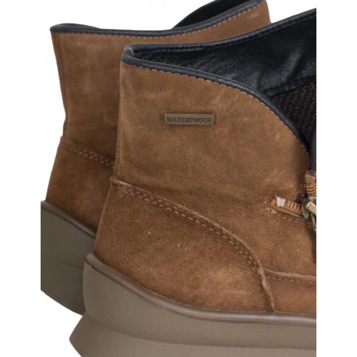 Botines Impermeables Marrones Cremallera