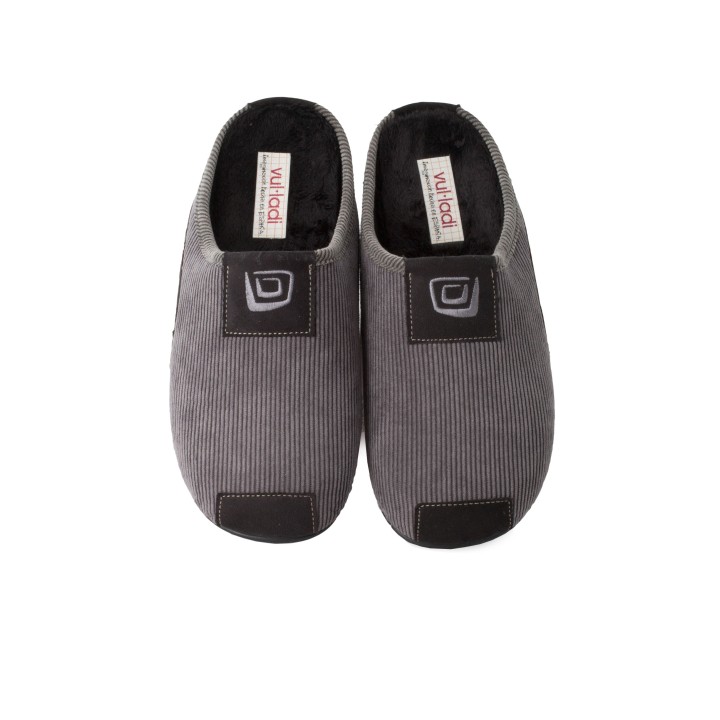 VULLADI Zapatillas Pana Descalzas Grises Hombre