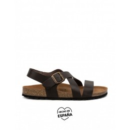 AUTENTI Sandalias Bio Hombre Tiras Marron