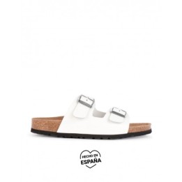 AUTENTI Sandalias Bio Blancas Doble Tira