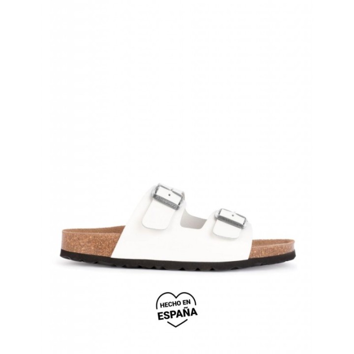 AUTENTI Sandalias Bio Blancas Doble Tira