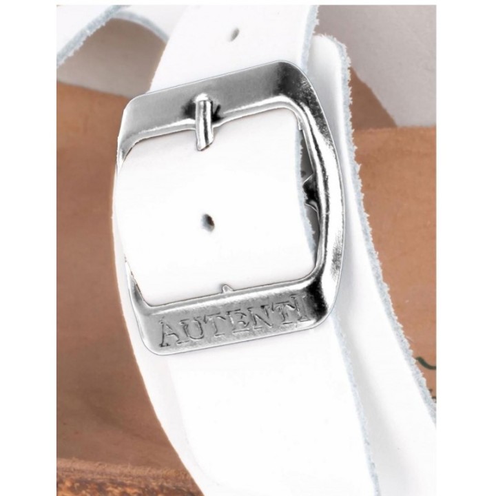 AUTENTI Sandalias Bio Blancas Doble Tira