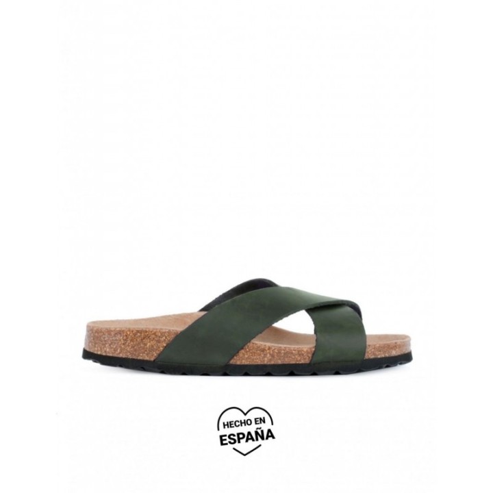 AUTENTI Sandalias Bio Tiras Cruzadas Kaki