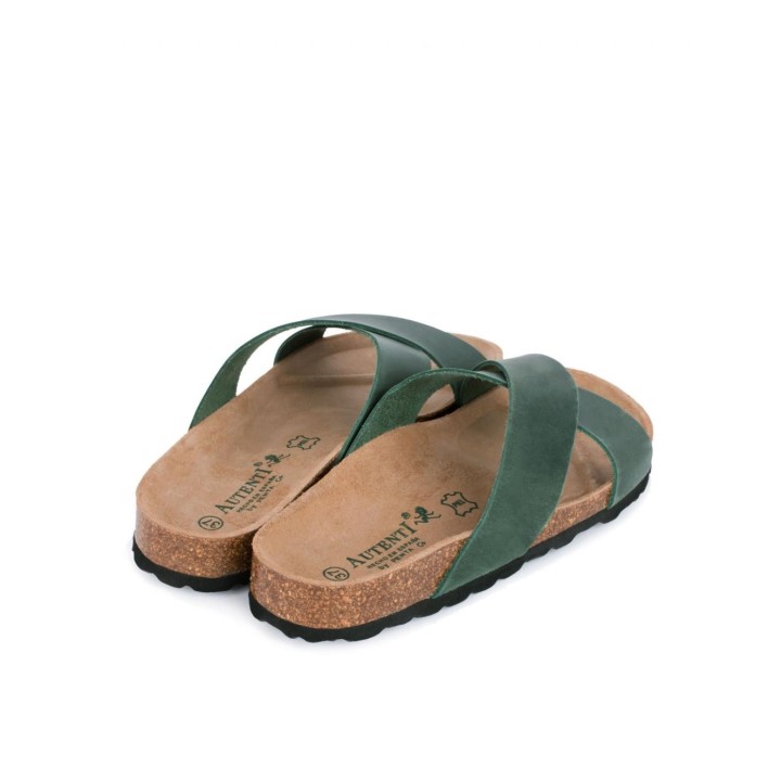 AUTENTI Sandalias Bio Tiras Cruzadas Kaki