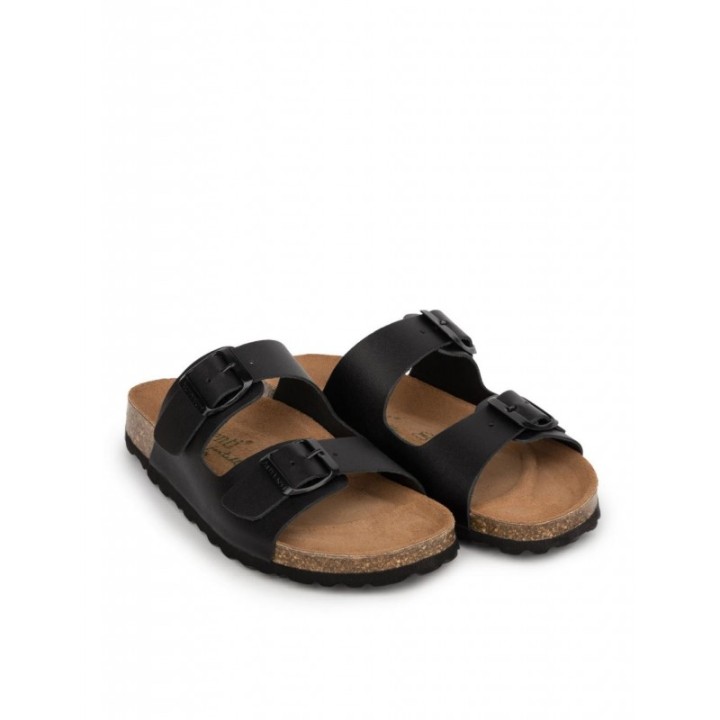 AUTENTI Sandalias Bio Hebillas Negras