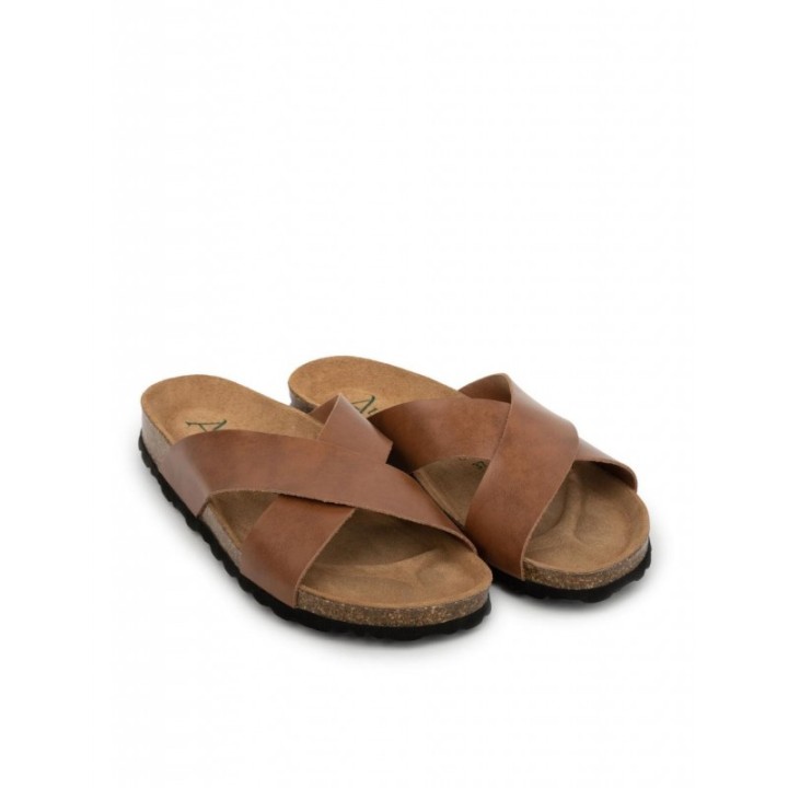 AUTENTI Sandalias Bio Tiras Cruzadas Cuero