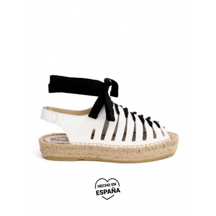 Sandalias Esparto Cangrejeras Blancas PERA LIMONERA