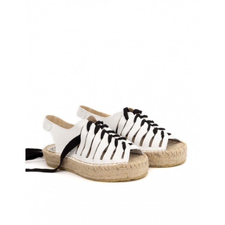Sandalias Esparto Cangrejeras Blancas PERA LIMONERA