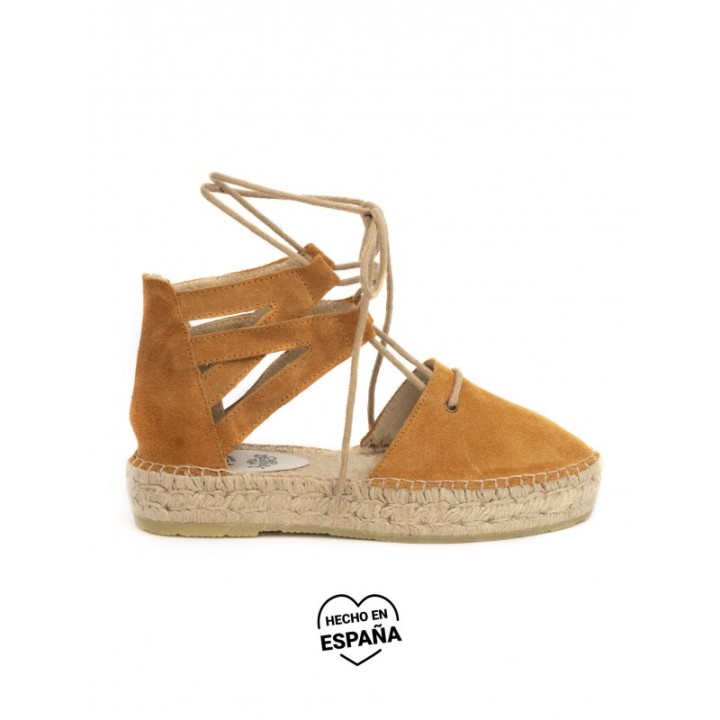 Alpargatas Lace Up PERA LIMONERA Cuero