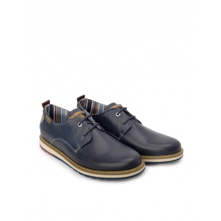 PIKOLINOS Zapatos Sport Cordones Piel Azul