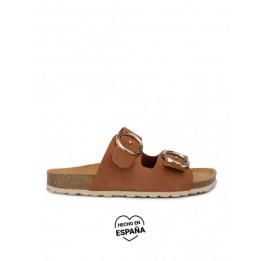 AUTENTI Sandalias Bio Hebillas Redondas Cuero