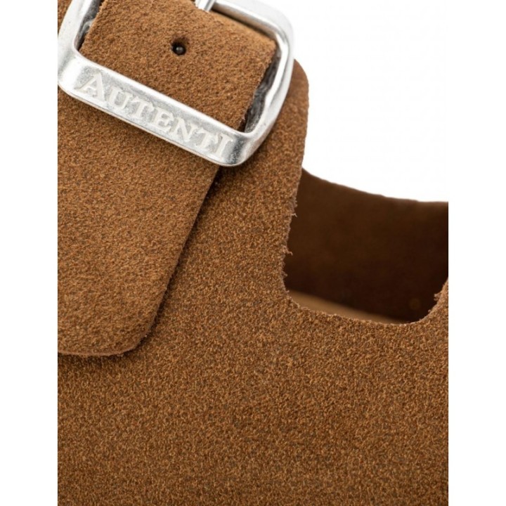 AUTENTI Sandalias Bio Plataforma Hebillas Marron