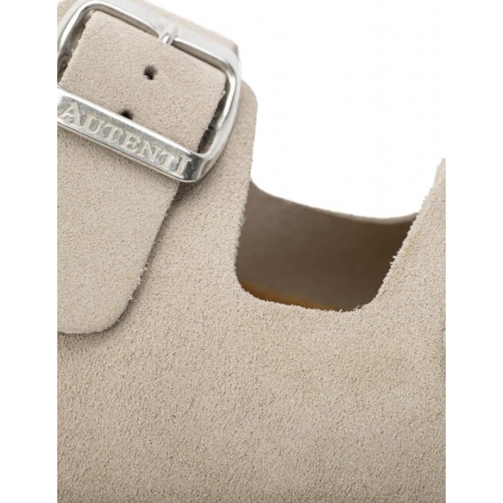AUTENTI Sandalias Bio Plataforma Hebillas Beige
