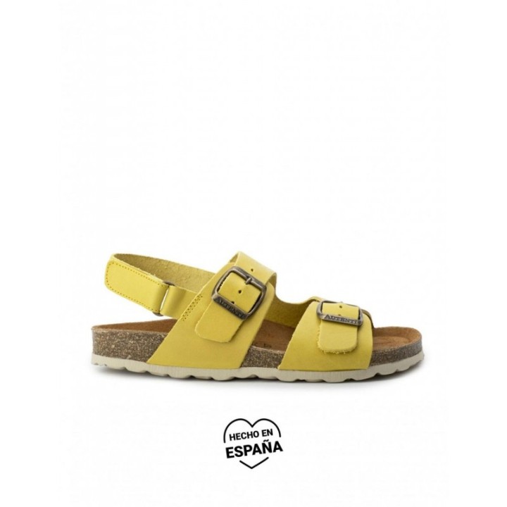 AUTENTI Sandalias Bio Tira Trasera Mostaza