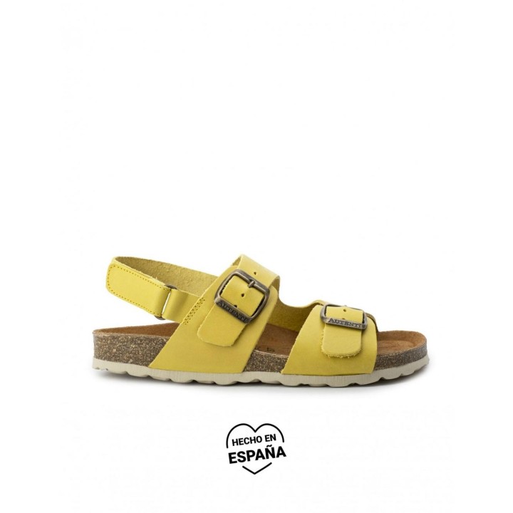 AUTENTI Sandalias Bio Tira Trasera Mostaza