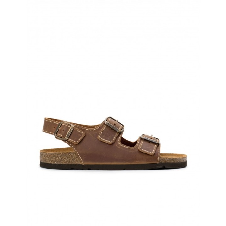 AUTENTI Sandalias Bio Hebillas Hombre Marron