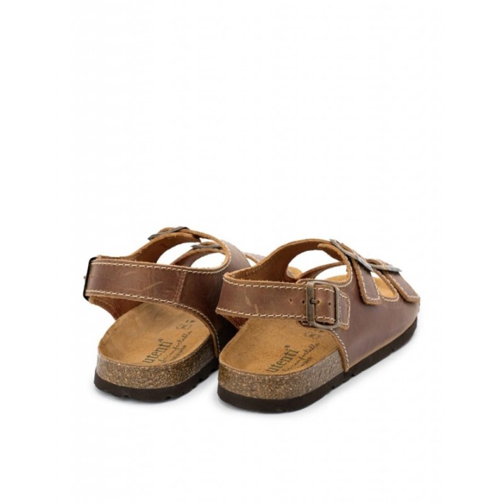 AUTENTI Sandalias Bio Hebillas Hombre Marron