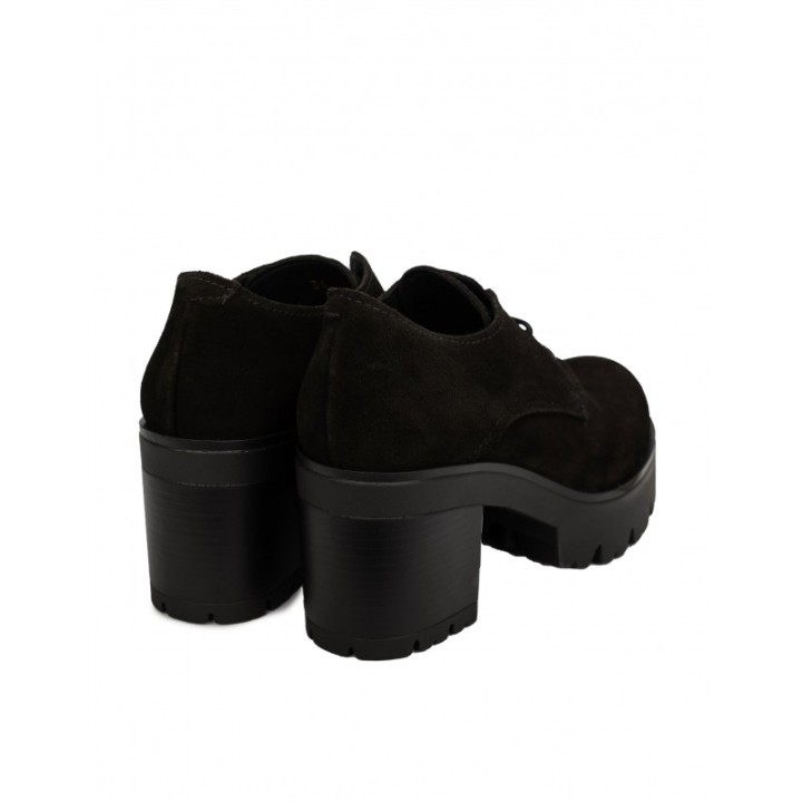 Zapatos Cordones Plataforma Serraje PERA LIMONERA